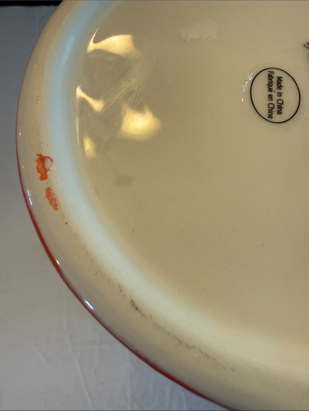 ANTHROPOLOGIE Elza Vase Hand Painted Gold Rim Orange With Blue Flowers Glazed - Picture 7 of 9